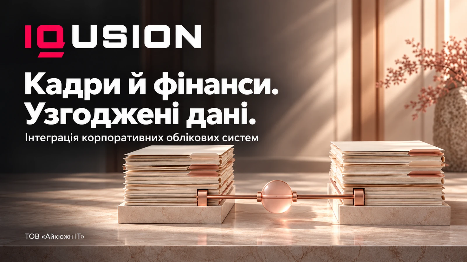 IQusion — Кадри й фінанси. Узгоджені дані. Інтеграція корпоративних облікових систем.